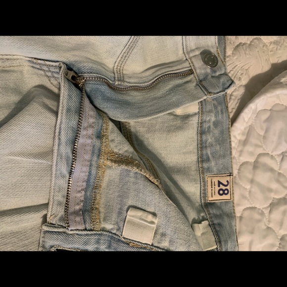 Free People Side Car Mini Skirt jean denim size 28 inches - Picture 14 of 16